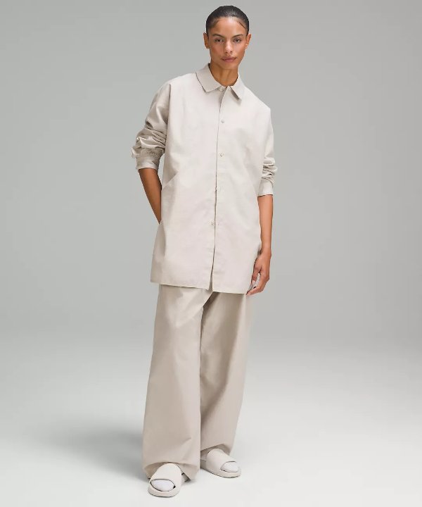 lab Jacquard Relaxed-Fit Shirt | Women's Long Sleeve Shirts |