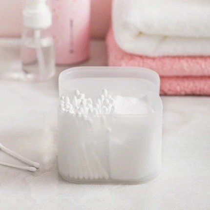 Cotton Swabs and Cotton Pads Organizer Box