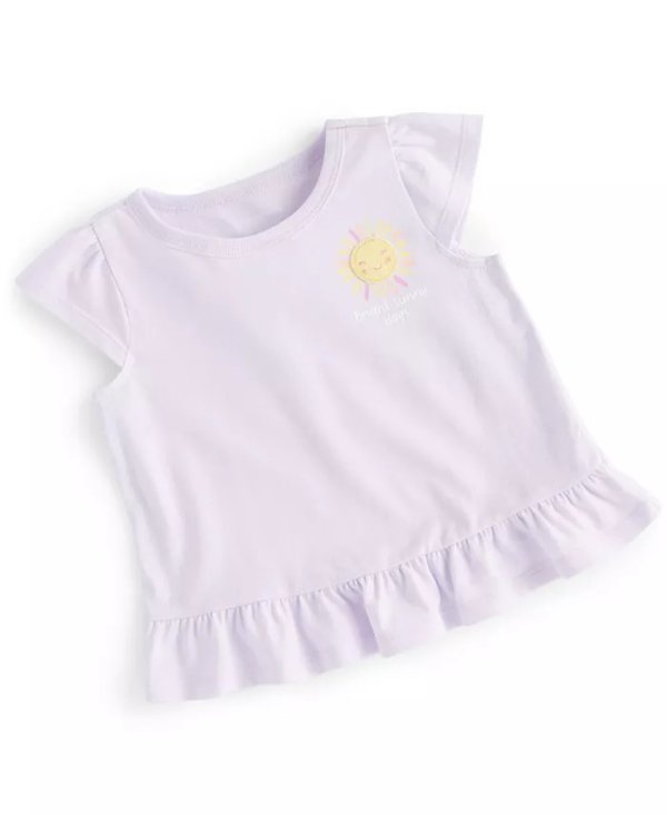 Baby Girls Sunshine Ruffle T Shirt, Created for Macy's