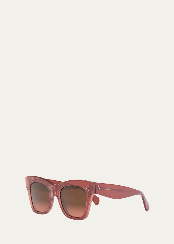 Monochrome Acetate Butterfly Sunglasses
