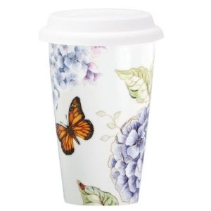 Lenox 蝴蝶花朵图案12盎司随行杯