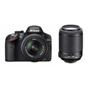 Nikon D3200 24.2 MP CMOS SLR Refurbished with 18-55 + 55-200 VR Lenses