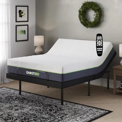GhostBed 中型混合床垫 带可调节床架