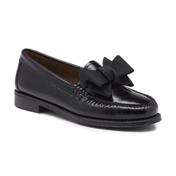 JILLIAN BOW LOAFER WITH RUBBER SOLE