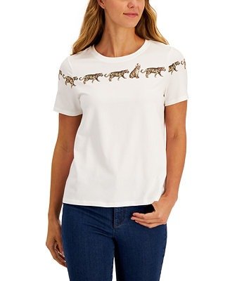 Embellished Tiger Top, Created for Macy's