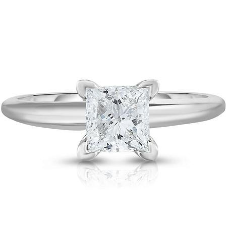 0.95 CT. T.W. Princess Diamond Solitaire Ring in 14k White Gold - Sam's Club