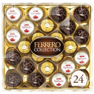 Ferrero Collection, 24 Count, Premium Gourmet Assorted Hazelnut Milk Chocolate, Dark Chocolate and Coconut, Mother's Day Gift, 9.1 oz