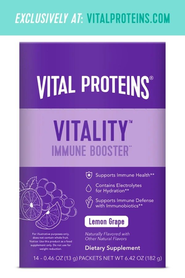 Vital Proteins 支持免疫系统复合配方 柠檬葡萄味 14包装