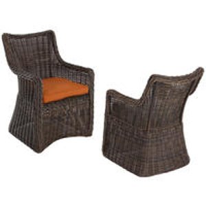 allen + roth Set of 2 Wicker Patio Dining Chairs
