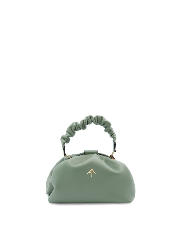 Demi XX Ruched Top Handle Bag, Water Green