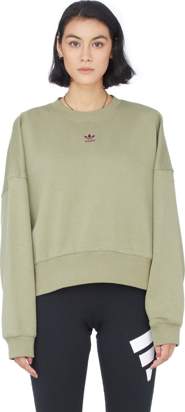 - Adicolor Essentials Fleece Pullover Sweater - Orbit Green