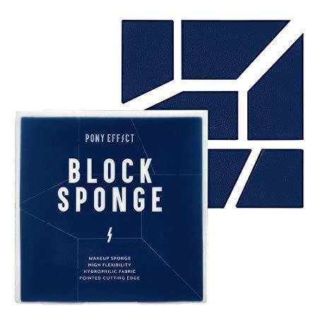 Block Sponge Foundation Blending Sponge | Makeup Blender Sponge for Dry or Wet Use | K-beauty
