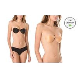 Two-Pack Of Strapless and Backless Silicone Adhesive Bras @ Groupon