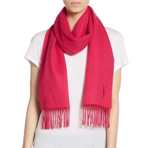 Yves Saint Laurent 羊绒羊毛混纺围巾（10多个颜色可选）
