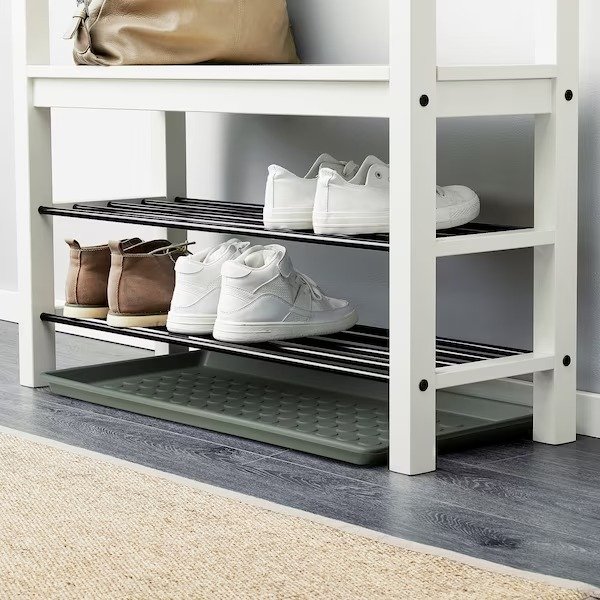 BAGGMUCK Shoe tray, indoor/outdoor/gray-green, 2'4"x1'2" - IKEA