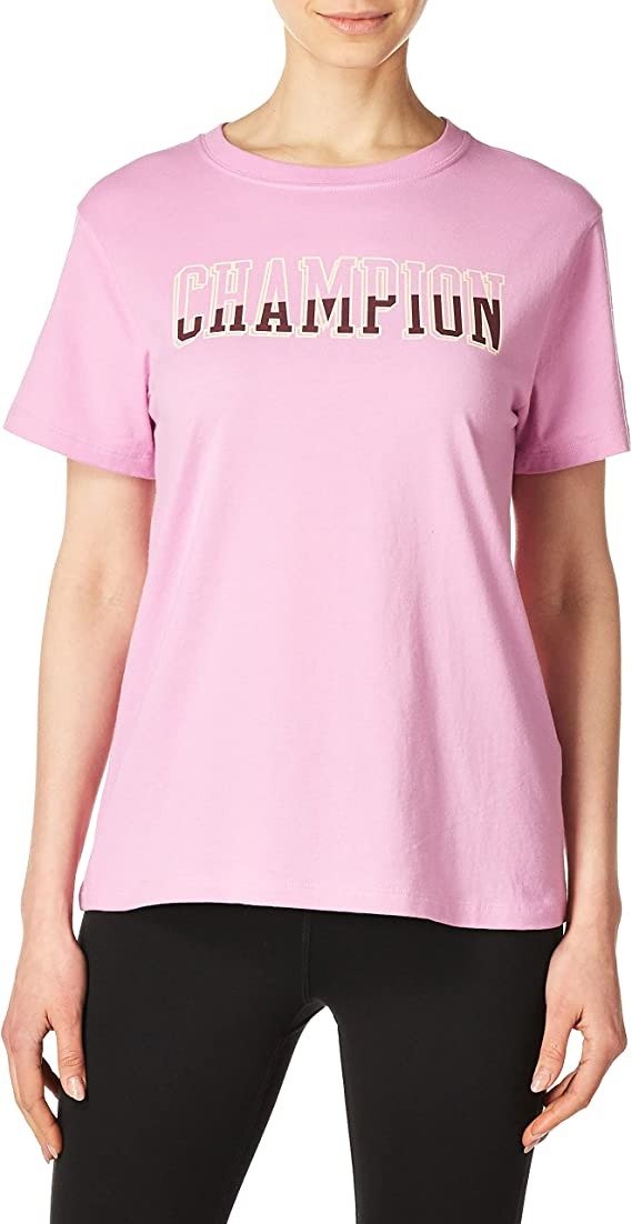 Amazon官网 Champion 女款运动短袖 粉色M码