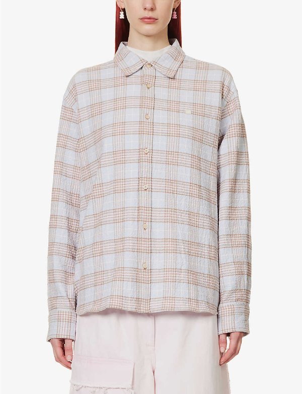 Farlie checked relaxed-fit stretch-cotton shirt
