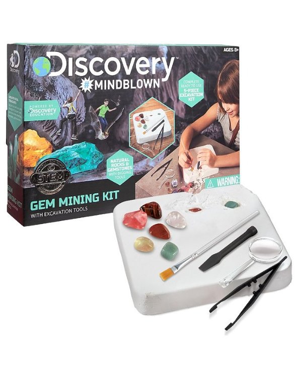 Discovery Mindblown Toy Excavation Kit Gems- STEM