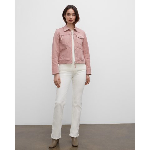 Club MonacoTea Dyed Zip Front Trucker Jacket