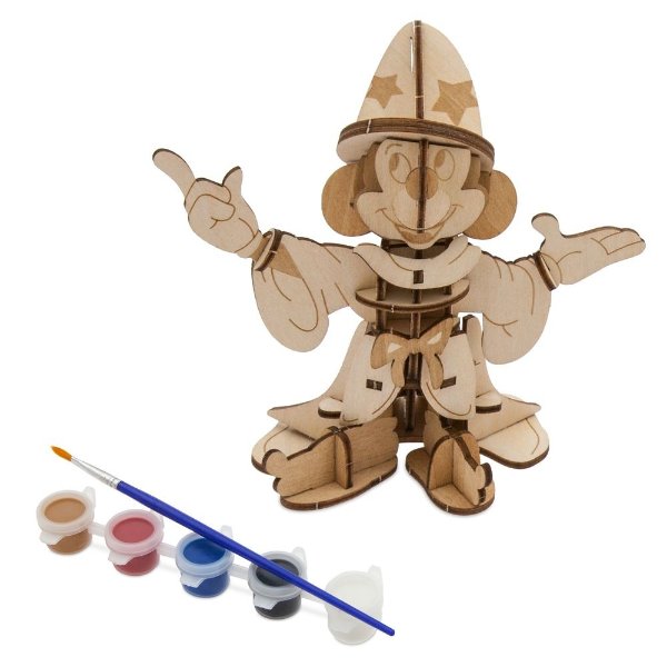 Sorcerer Mickey Mouse 3D Wood Model and Paint Set – Disney Ink & Paint | shopDisney