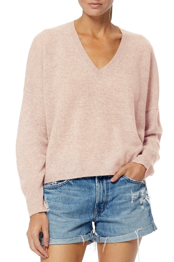 Marina Boxy V-Neck Cashmere Sweater