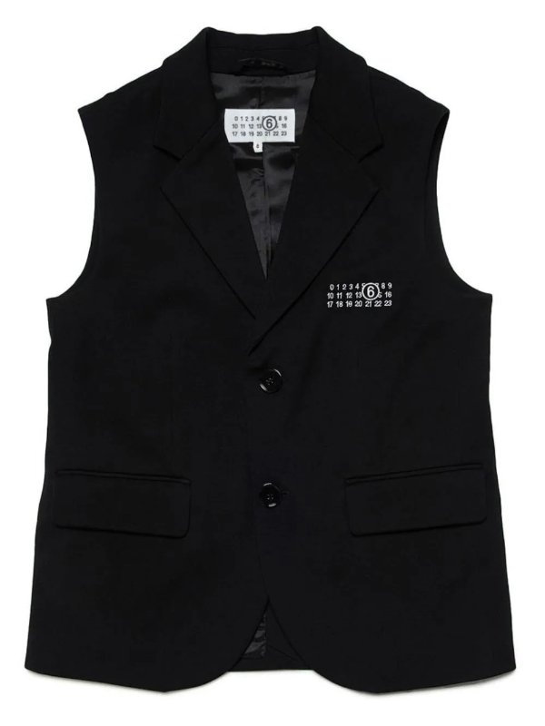 logo-embroidered vest