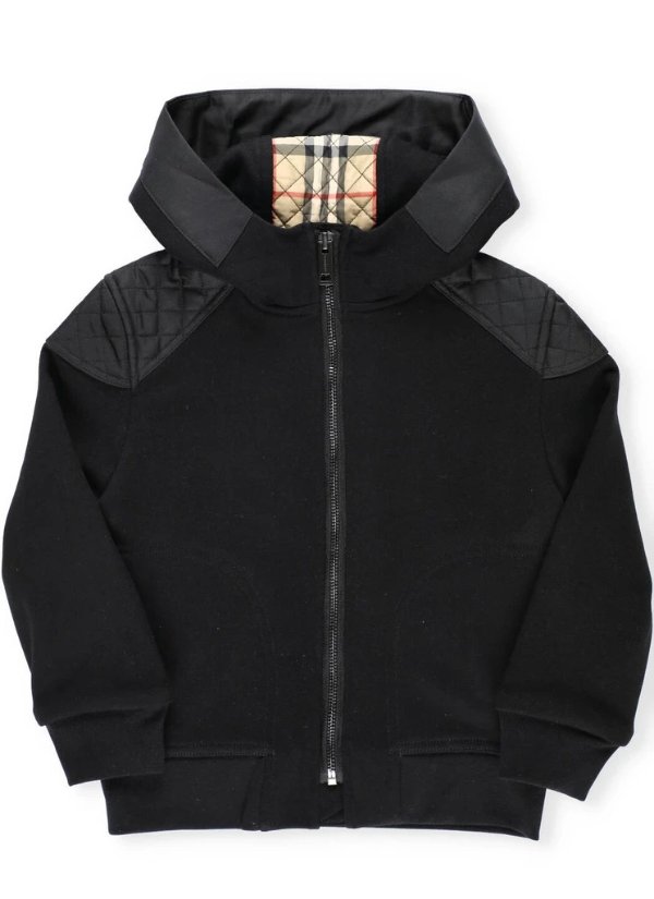 Monogram Quilted Panel Hooded Jacket