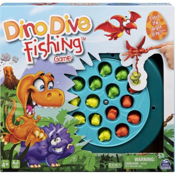 Dino Dive Fishing Board Game For Kids and Families, Ages 4 and up