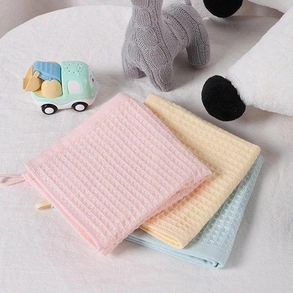 3 Packs, Double-Layer Cotton and Waffle Weave Gauze Towel