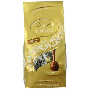 Lightning deal-Lindt Lindor Four Flavors Assorted Chocolate Truffles, 19 oz.