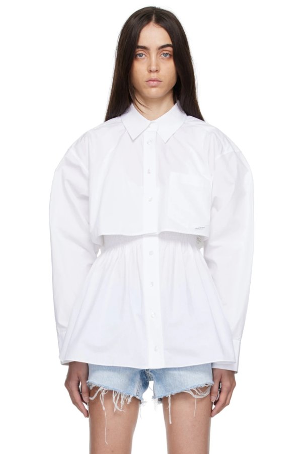 White Smocked Shirt