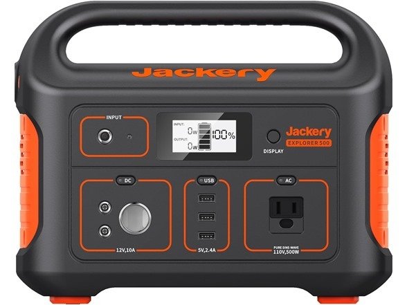 (NEW) Jackery Explorer 500 Portable Power Station - 518Wh Mobile Lithium Battery Pack with 110V/500W AC Outlet