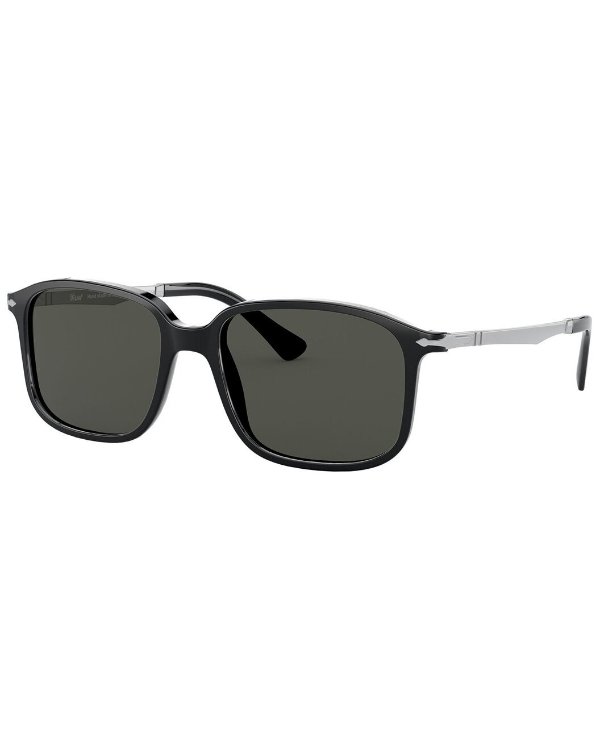 Unisex PO3246S 53mm Polarized Sunglasses