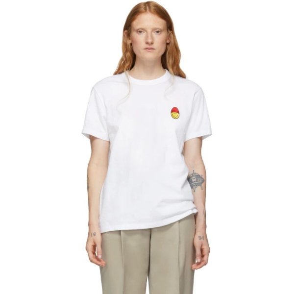 AMI Alexandre Mattiussi - White Smiley Edition T-Shirt