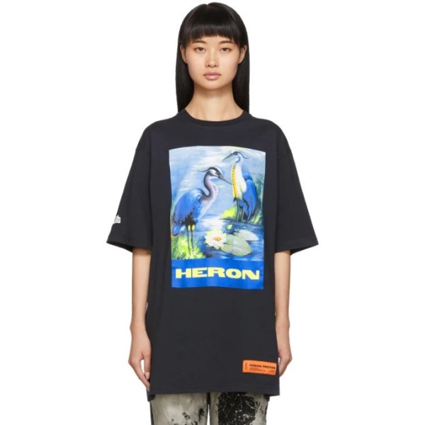 - Black Heron Birds T-Shirt