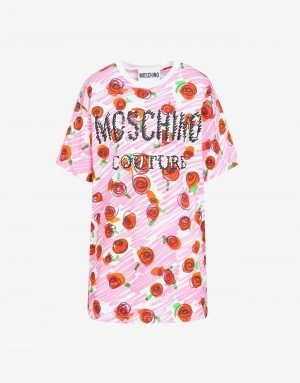 Jersey dress Pink Roses - Clothing - Women - Moschino | Moschino Shop Online