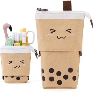 ANGOOBABY Cute Pencil Case Standing Pen Holder