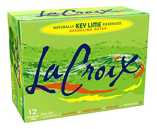 Sparkling Water Key Lime 12 Cans - Office Depot