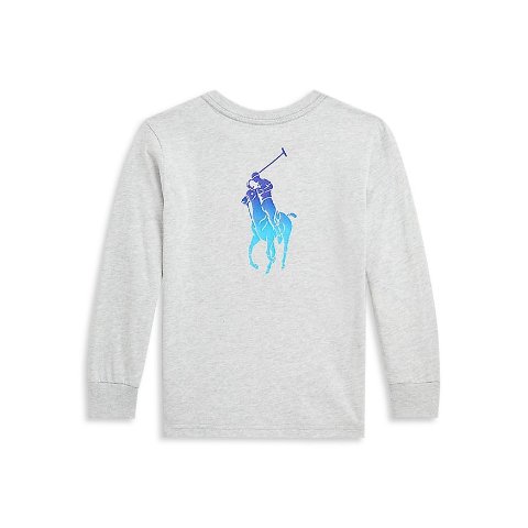 Polo Ralph LaurenBoys  Ombre Big Pony Jersey Long-Sleeve Tee - Little Kid, Big Kid