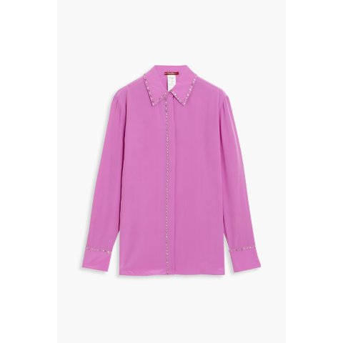 Max MaraDire crystal-embellished silk shirt