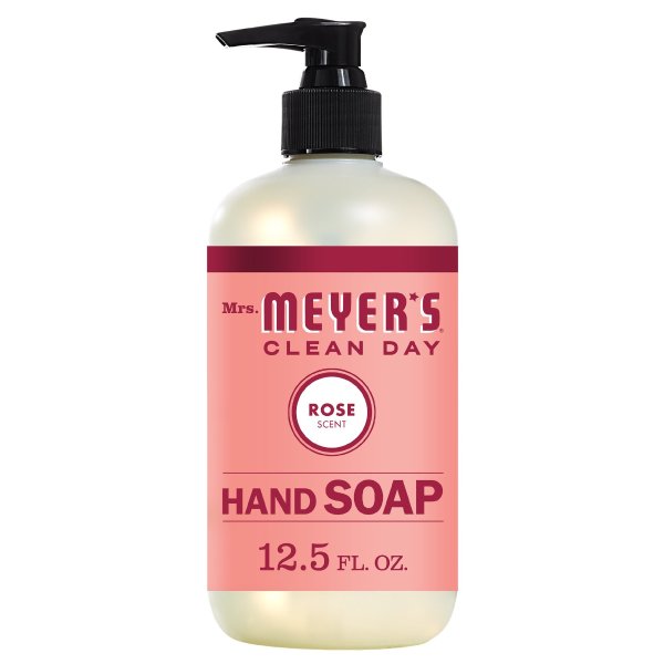 Mrs. Meyer’s Clean Day Liquid Hand Soap, Rose Scent, 12.5 Ounce Bottle