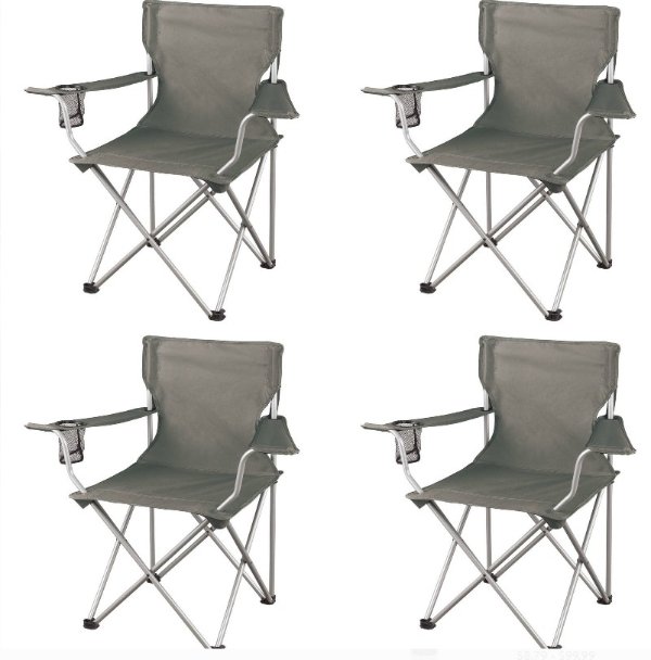 Ozark Trail Classic Folding Camp Chairs, Set of 4