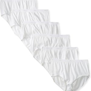 Hanes Women's Cool Comfort Cotton Brief Panties 6-Pack