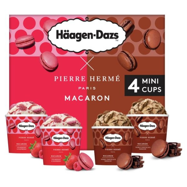 Haagen-Dazs 马卡龙系列迷你杯冰淇淋 4 x 95ml