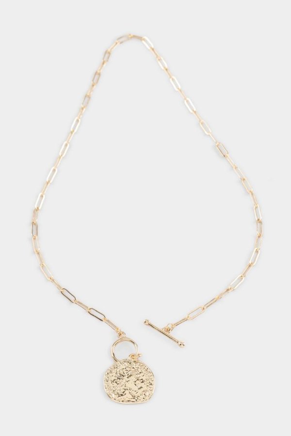 Aleah Coin Toggle Chain Necklace