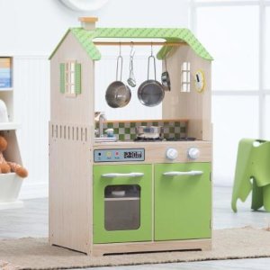 Teamson 仿真绿色木质儿童厨房&洗衣机