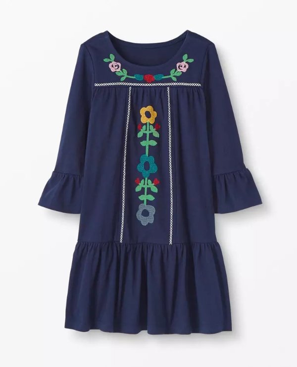 Wintry Wonderland Embroidered Dress