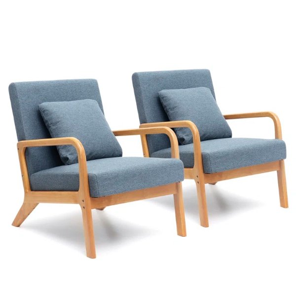 Cham Upholstered Armchair (Set of 2)
