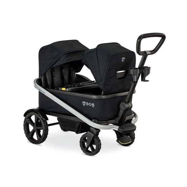 BOB Gear Renegade Canopy Stroller Wagon with 3 Seats, 5-Point Harness System, All-Terrain Tires, and Push and Pull Handle, Nightfall