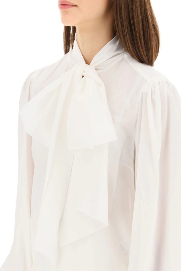 blouse with lavalliere